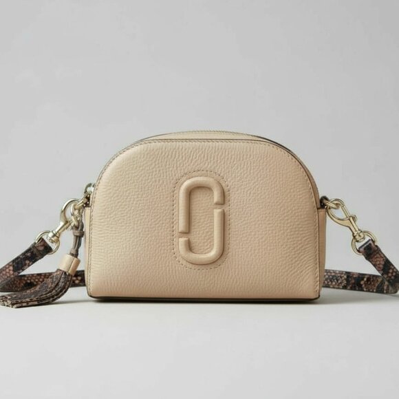 Marc Jacobs Shutter Camera Bag Inspired Camel Leather Structured Cross Body Bag - Picture 4 of 16
